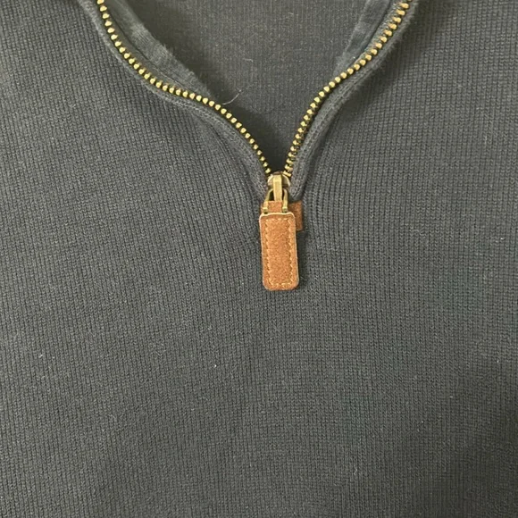 POLO RALPH LAUREN MENS NAVY QUARTER ZIP SIZE LARGE - Picture 5 of 9